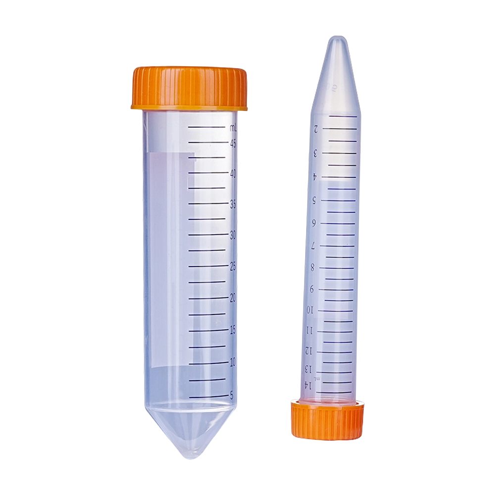 Bộ sưu tập mẫu sinh học tường bên trong mịn màng Qiijing USP-6 Chất liệu PP Ống ly tâm có độ trong suốt cao